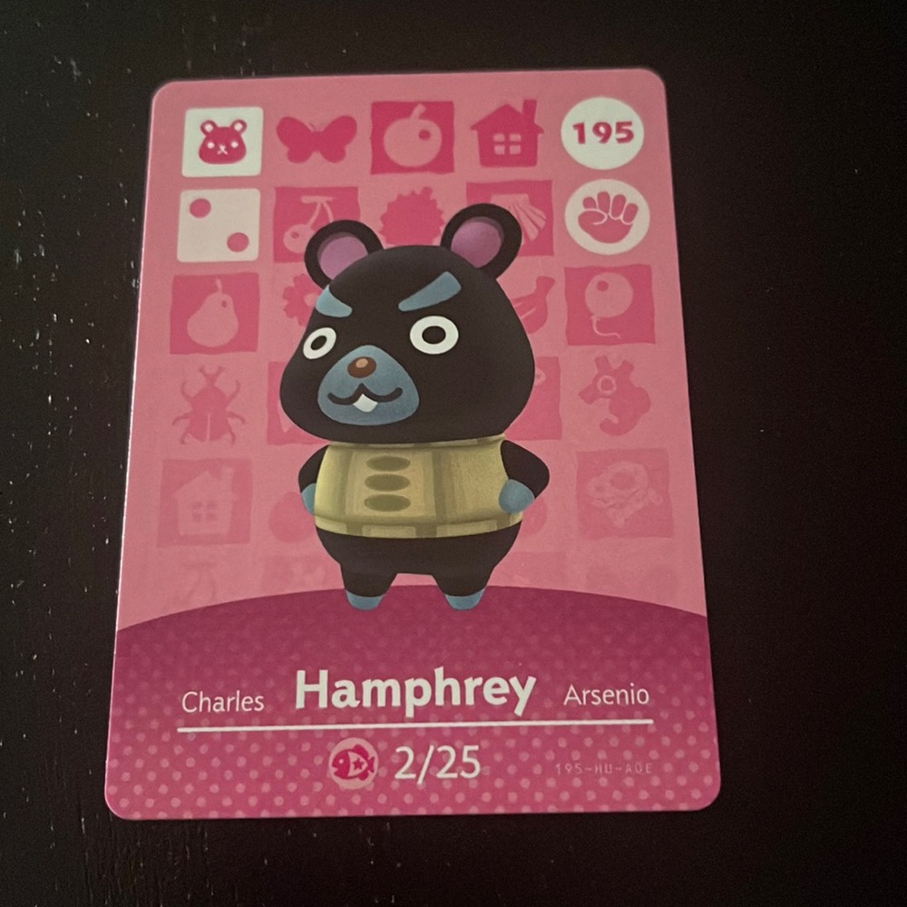 Animal Crossing Amiibo card #195 Hamphrey